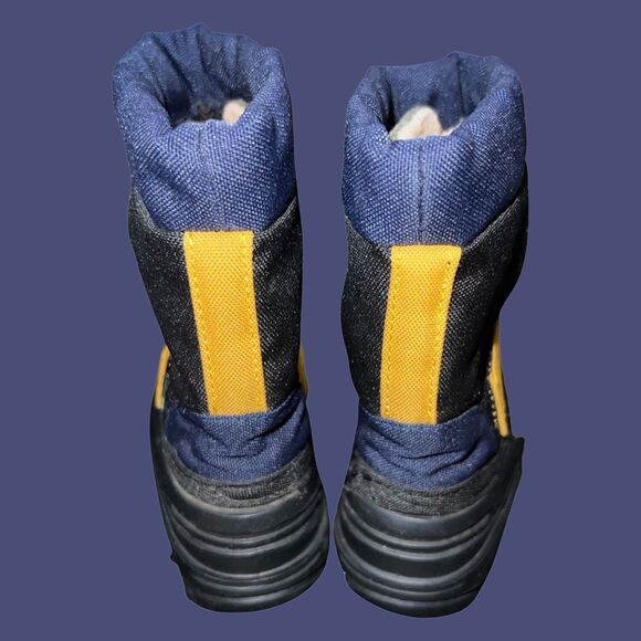 Toddler Kamik Navy/Black/Yellow Snow Boots Size 5 - Picture 5 of 6